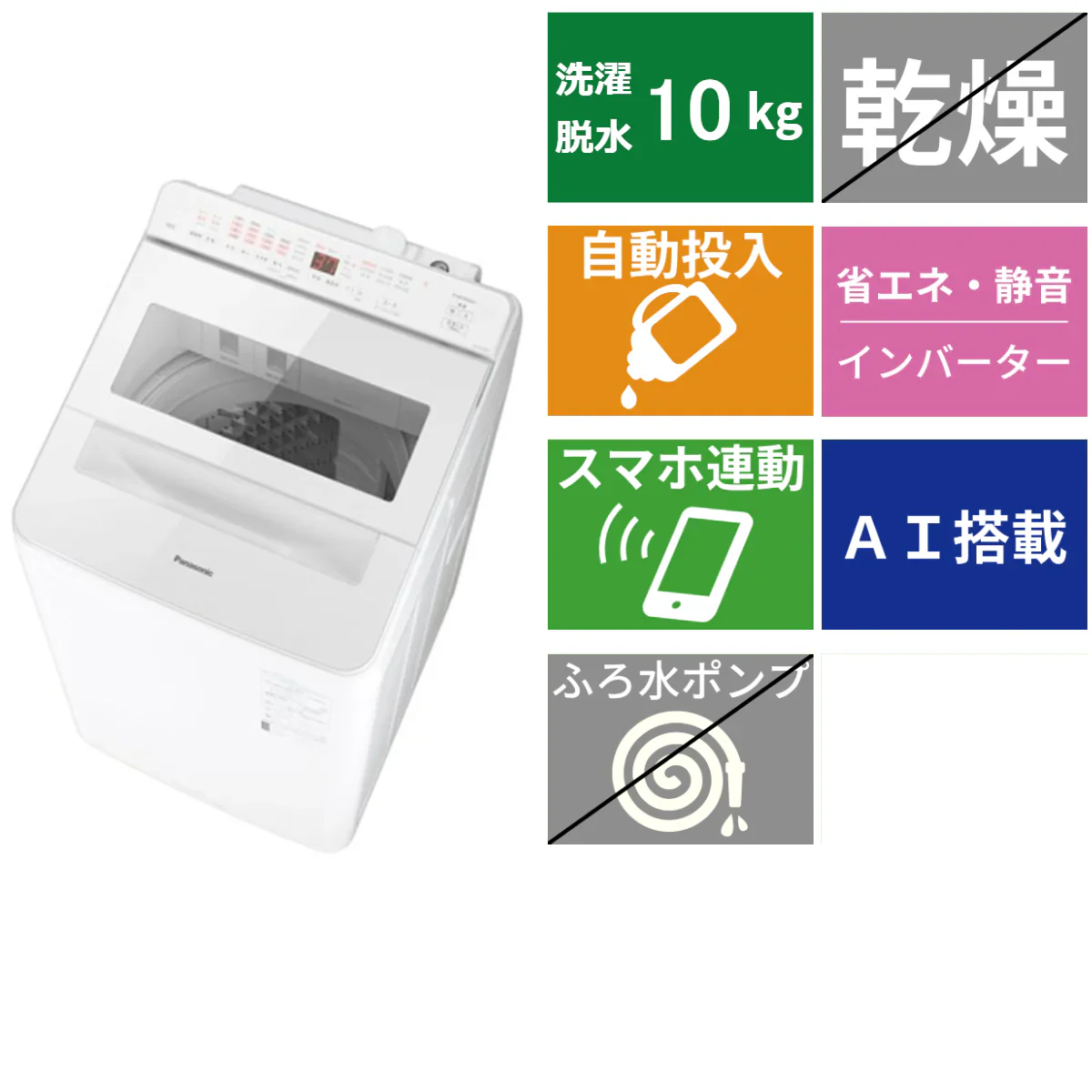 全自動洗濯機<br>NA-FA10K3 (洗濯・脱水10kg)