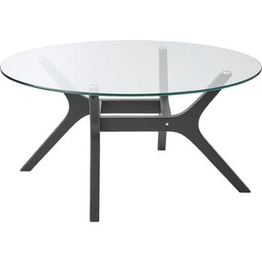 ラウンドガラステーブル RTO-112BK