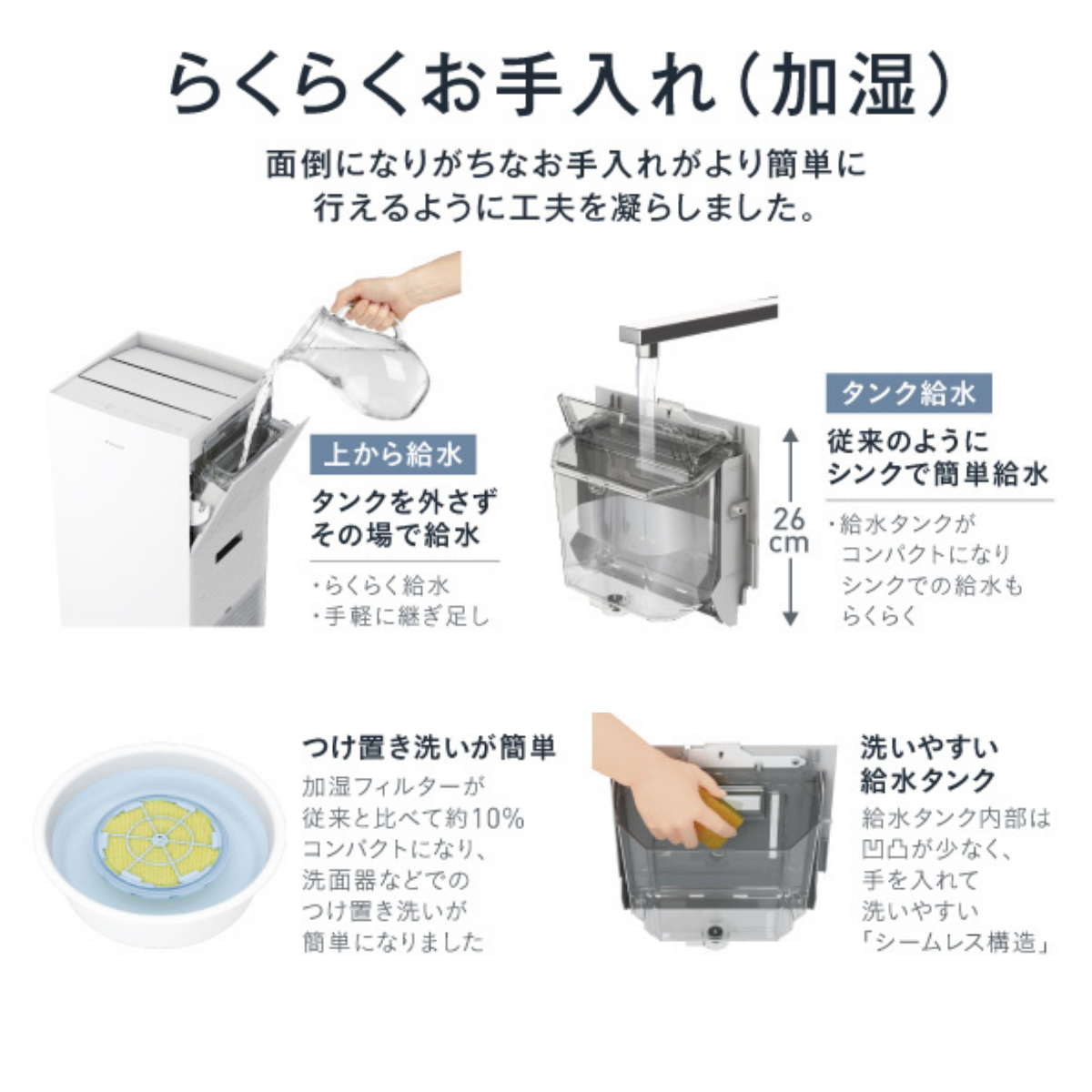 DAIKIN UVストリーマ空気清浄機 ACK70Z<br>(適用床面積の目安・~31畳)