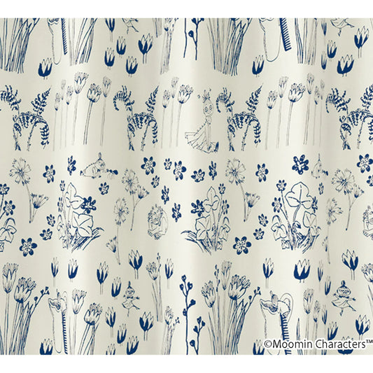 MOOMIN HIDE AND SEEK ドレープカーテン A1007アイボリー A1008ピンク
