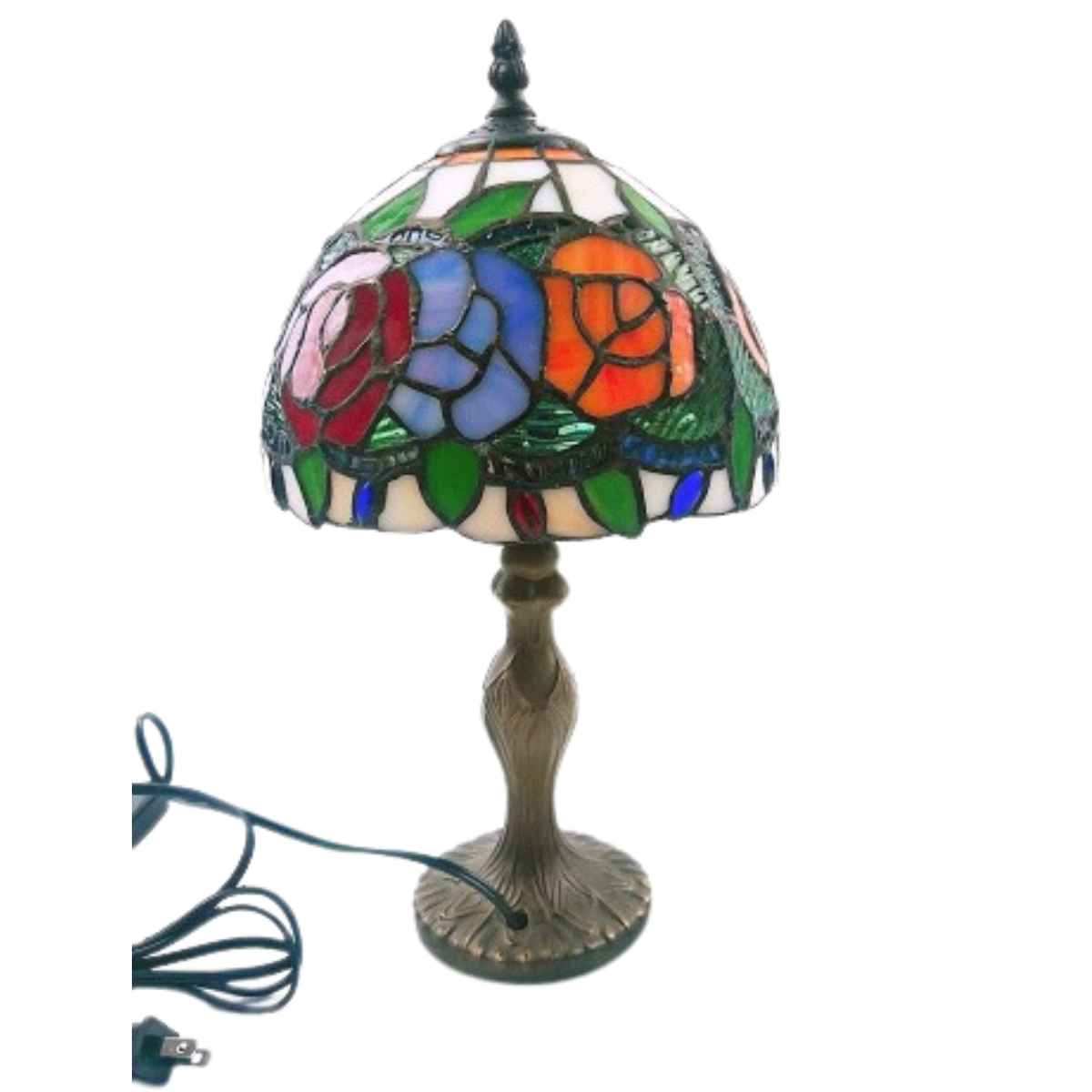 ステンドグラスランプ<薔薇><br>卓上照明 1灯