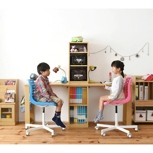 【お客様組立品】コンパクトツインデスクセット ラック+ラック FWD-0001SET【全2色】