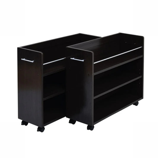 【WH色 次回納期未定】【お客様組立品】CLOSET RACKシリーズ キャスター付き隙間ワイド ワゴン 幅26.5 奥行78 .5 SGT-0137【全3色】