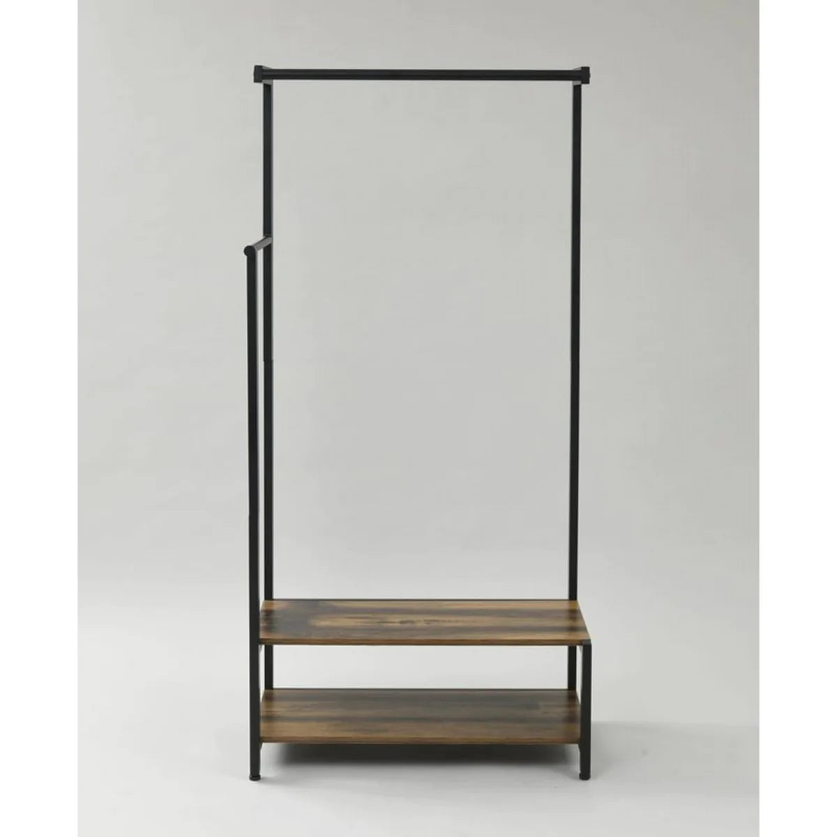 【お客様組立品】ELVISシリーズ 高さ160cm ヴィンテージ風 ハンガーラック KKS-0019-BKBR