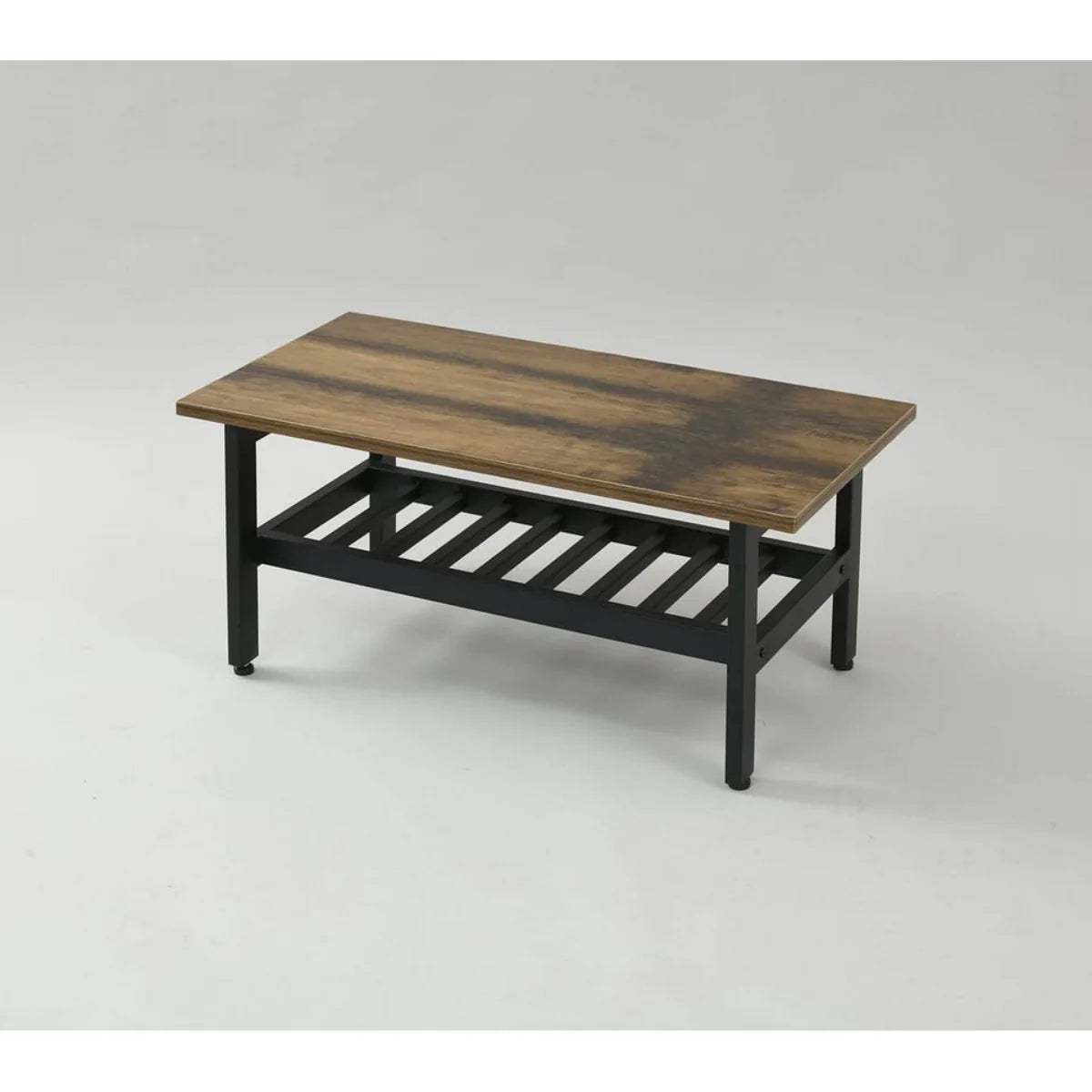 【お客様組立品】ELVISシリーズ 幅80cm 奥行40cm ヴィンテージ風 ローテーブル KKS-0018-BKBR