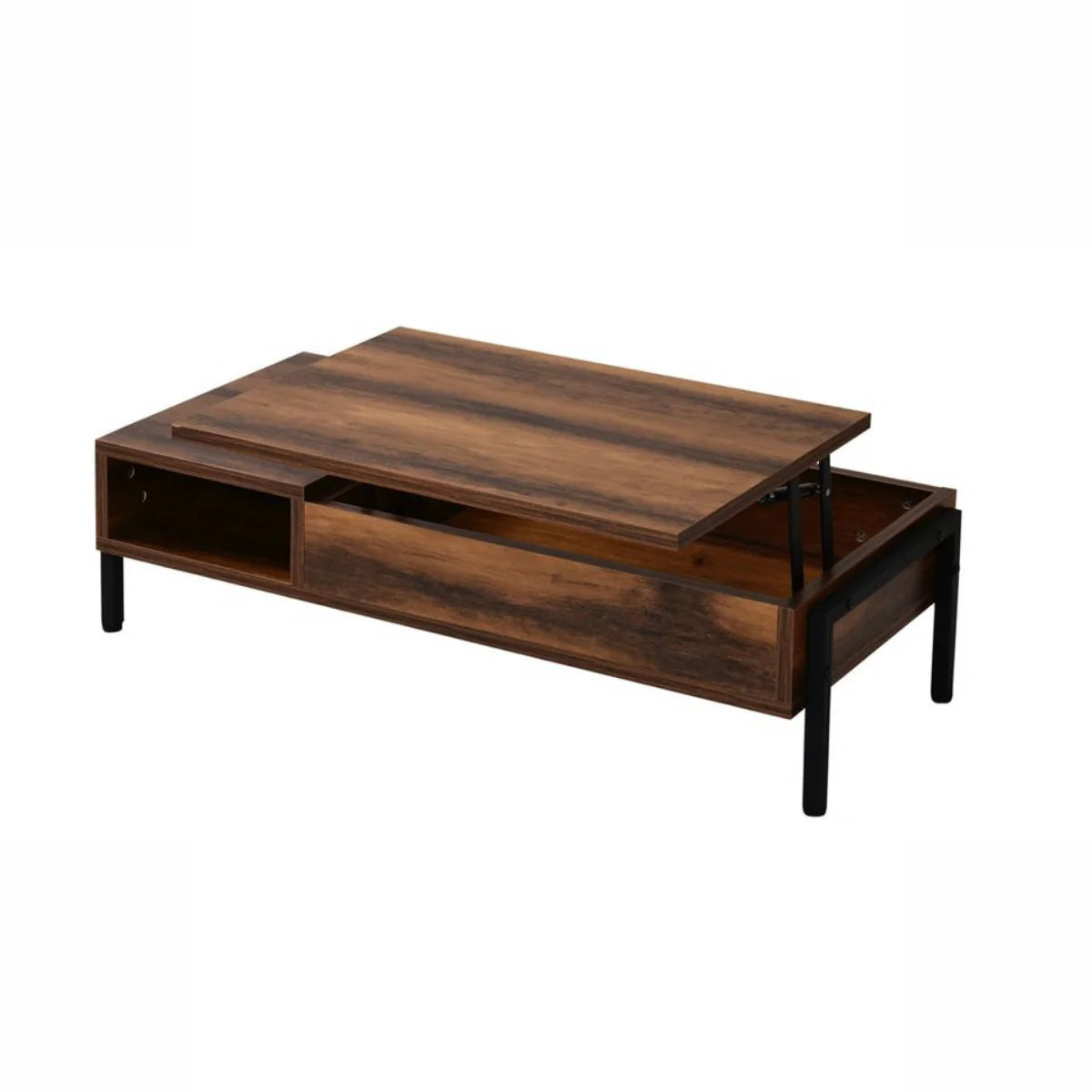 【お客様組立品】ELVISシリーズ 幅94.5cm 高さ26~40cm リフティングテーブル(ロータイプ) KKS-0024-BKBR