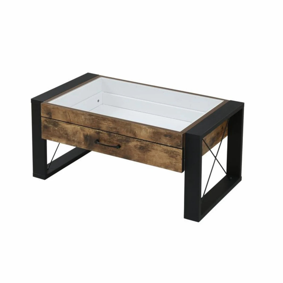 【お客様組立品】brooklynシリーズ ガラスセンターテーブル FBR-0005