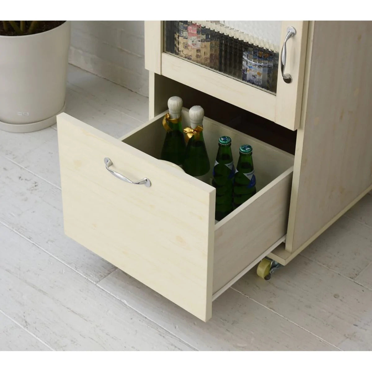 【お客様組立品】Lycka Landシリーズ 幅45cm 高さ120cm レンジ台タイプ FLL-1002