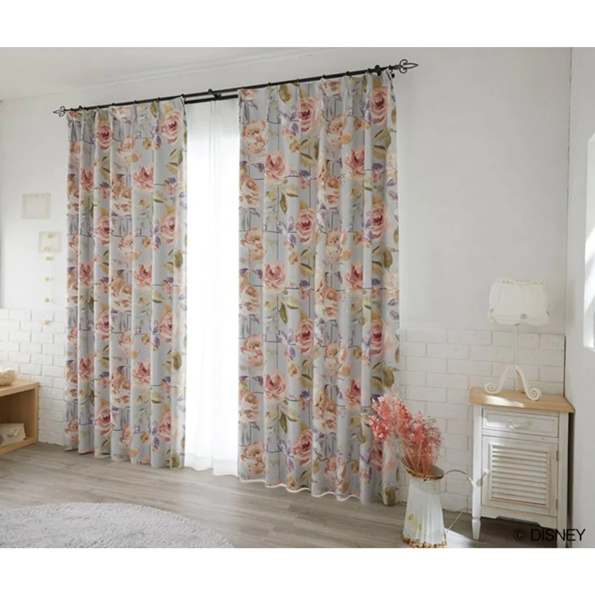 DISNEY MICKEY / Rose grid M-1201アイボリー M-1202 ブルーグレー