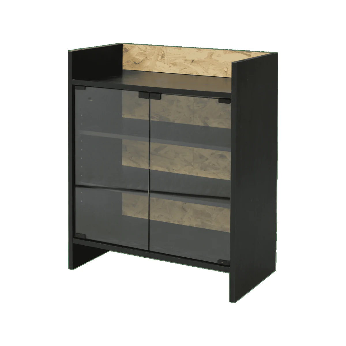 【お客様組立品】OSBシリーズ モダンガラスキャビネット 幅65 奥行35 FOS-0004