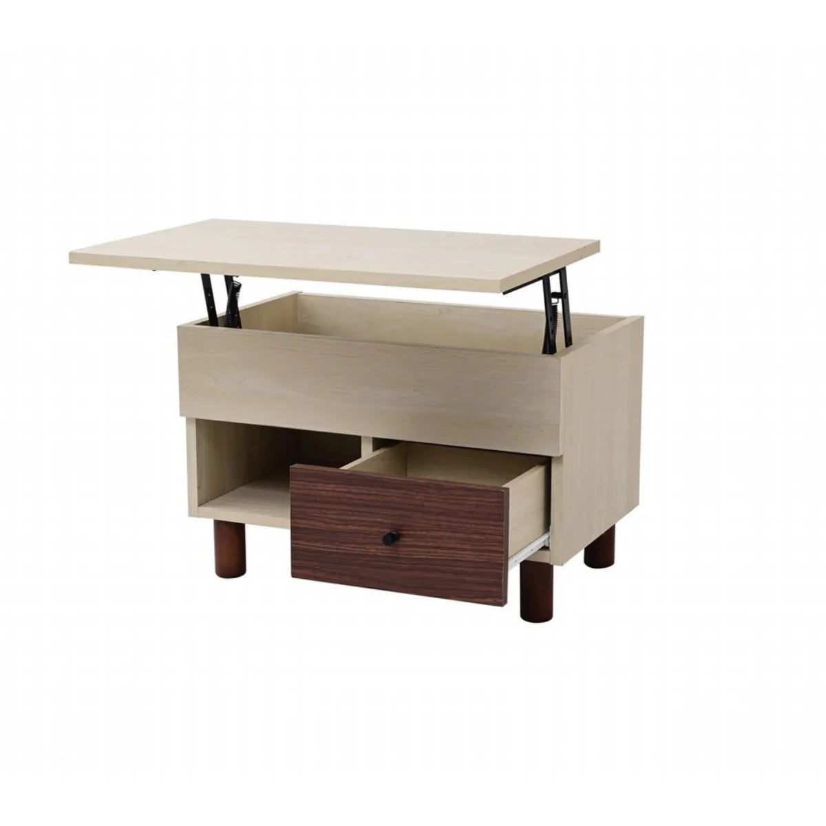 【欠品中:次回入荷未定】【お客様組立品】Two-tone BOXシリーズ 幅65cm リフティングテーブル FMB-0006-NADB