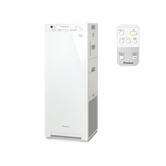 ダイキン ストリーマ空気清浄機 適応床面積~25畳 清浄目安時間(8畳)11分 ACK55Z-W 寝室や子ども部屋にぴったりのスリムタワー型