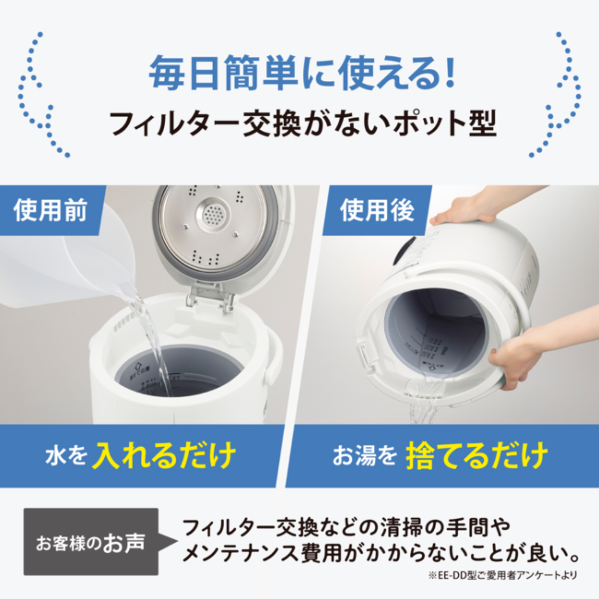 【在庫限定1点限り！】象印 スチーム式加湿器 EE-DF35-W