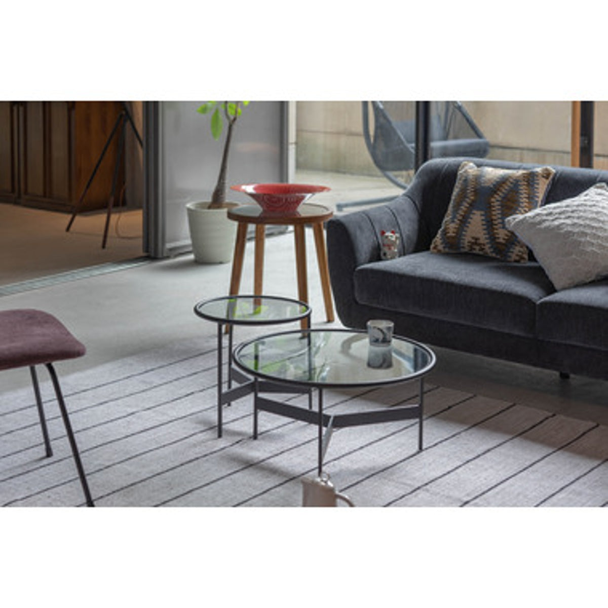 ラウンドガラステーブルL HIT-241