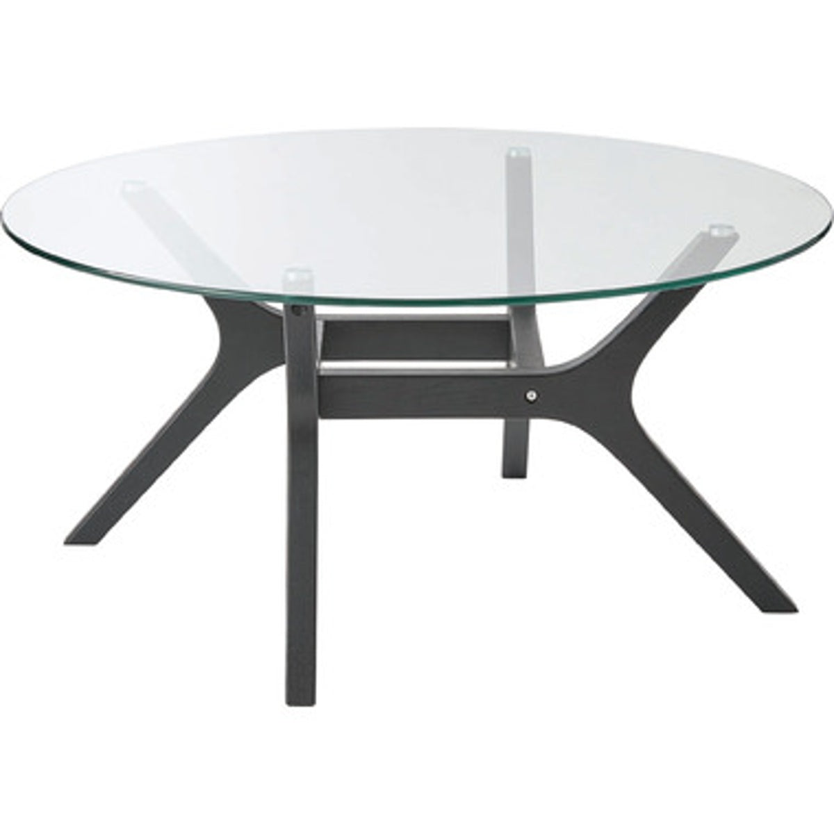 ラウンドガラステーブル RTO-112BK