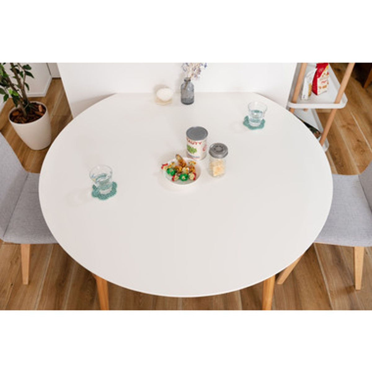 変形 ラウンドテーブル TAP-003WH