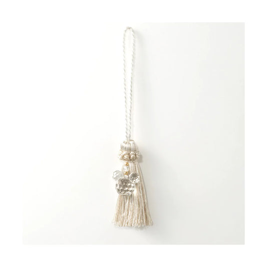 MICKEY / Mickey fringe charm　M-9011 アイボリー　M-9012チャコールグレー