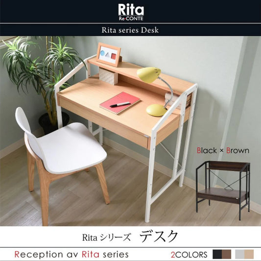 【お客様組立品】Ritaシリーズ 北欧風 引出し付きワークデスク DRT-1001【全2色】